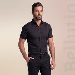 Camicia Aderente a Maniche Corte