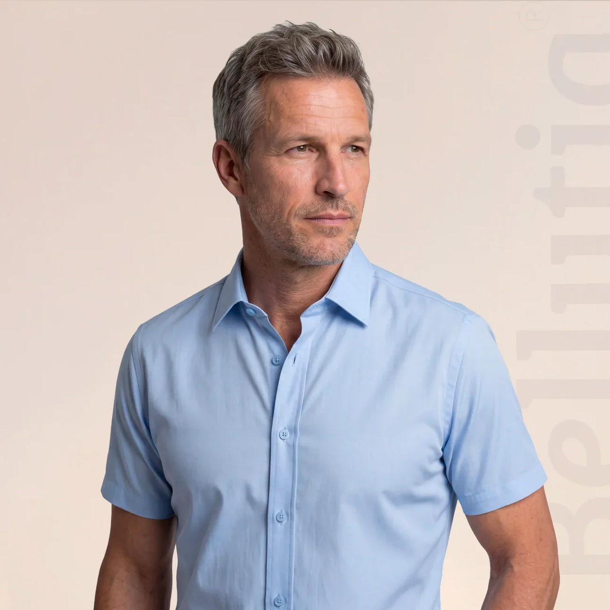Camicia Aderente a Maniche Corte