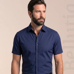 Camicia Aderente a Maniche Corte