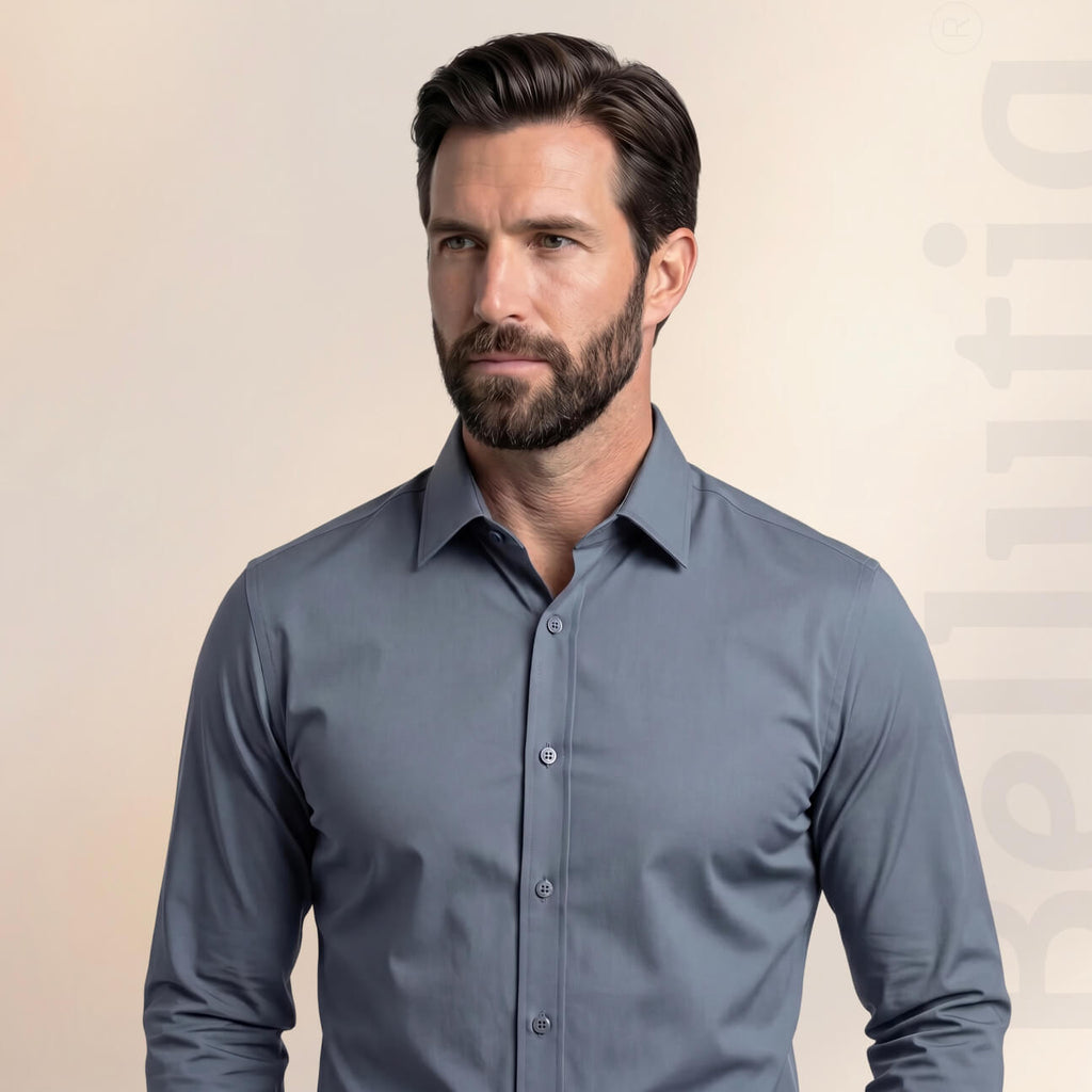 Camicia Antipiega a Taglio Aderente